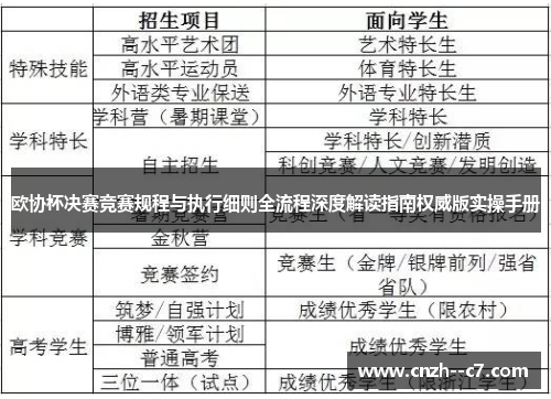 欧协杯决赛竞赛规程与执行细则全流程深度解读指南权威版实操手册 欧协杯决赛竞赛规程与执行细则全流程深度解读指南权威版实操手册